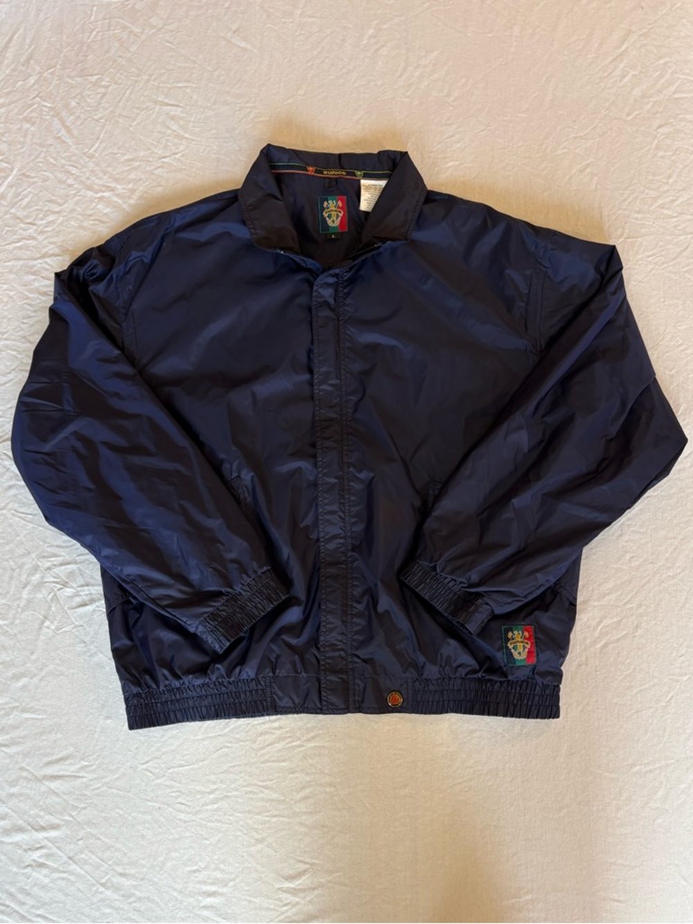 Vintage Sunice Men’s Large Nylon Windbreaker Lightweight Golf Jacket